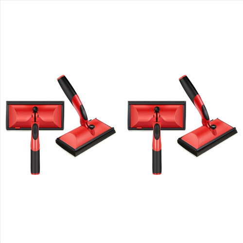 Conjunto de 4 aplicadores de tinta com cabo extensível para aplicação de vernizes, tintas e selantes em decks (7 polegadas).