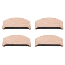 Pente de Lã 4X de Madeira para Remover Bolinhas e Fiapos de Tecidos - Ferramenta para Escovar Roupas