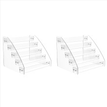 2x CD-Halter mit 5 Ebenen, transparente CD-Organizer, CD-Präsentationsständer für bis zu 30 Standard-DVD-Hüllen zur Aufbewahrung im Medienregal