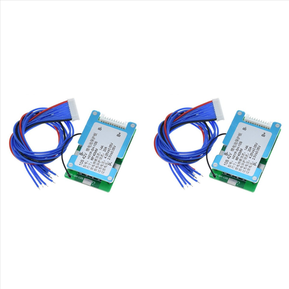 2X 10S 42V 15A For Polymer Cell 18650 Lithium Battery Protection Board With Balance Built-In Temperature Control 4852070736305