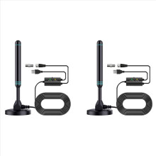 2x kolom High-Definition digitale tv-antenne, universele versterker voor binnen en buiten met schakelaar