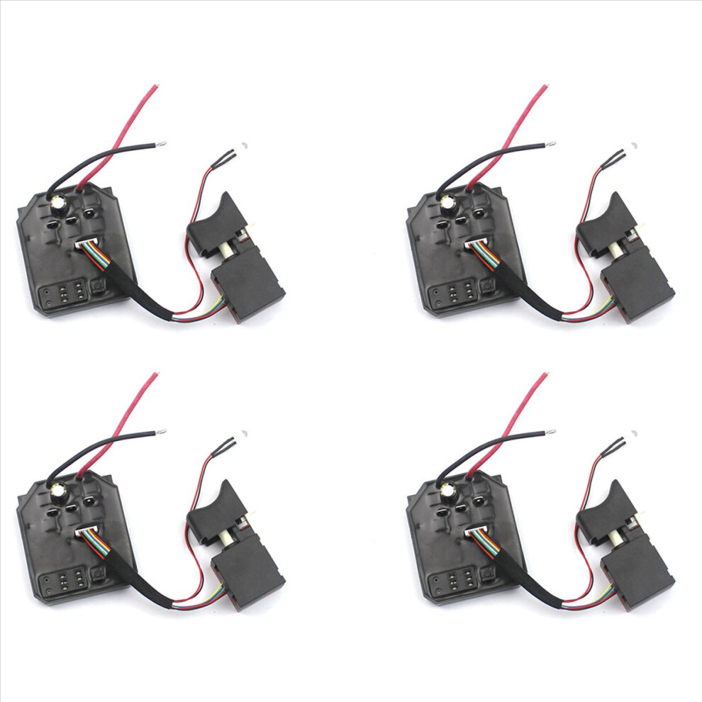 4x für 2106/161/169 Antriebssteuerplatine + Schalter 18V 21V Bürstenloser Elektroschrauber Motherboard-Geschwindigkeitsschalter (A)