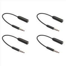 4 stuks 3,5 mm audio-verlengkabel jack 3,5 mm mannelijk naar vrouwelijk oortelefoonverlenger smartphone