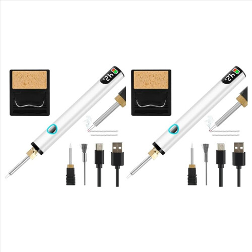 2X Rechargeable Thread Burner Kit for Jewelry Making,Digital Thread Zapper Tool,Leather Craft,Weaving & Stringing B