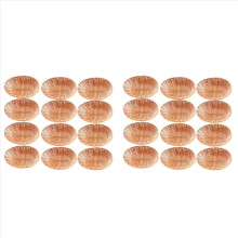 24 Pack Plastic Oval Basket, Empty Bread Basket Food Storage Basket Bulk,Plastic Wicker Baskets Bin for Kitchen Serving