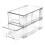 2 Pack Clear Plastic Storage Drawers with Handles, Stackable Bins with Removable Dividers for Kitchen, Pantry and Under Sink 1