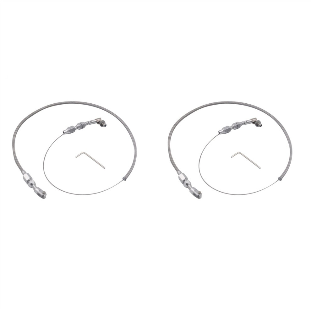 2Pcs 24 Inch Throttle Cable Braided Stainless Steel Universal Accelerator For 4852070740159