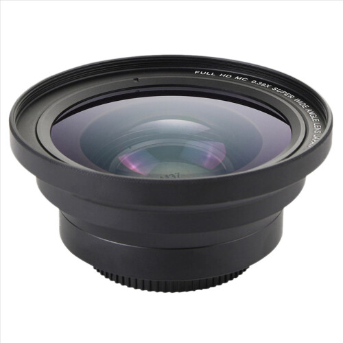 3 επαγγελματικοί φακοί Macro 37mm+72mm ευρυγώνιοι 0.39X Full HD για βιντεοκάμερα 4K 1