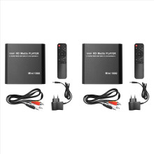 2X MKV 264 HDD Multimediaspeler Full HD 1080P USB Mediaspeler met SD Media TV Box Ondersteuning RMVB WMV HDD EU PLUG