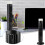 2X Portable Air Cooler Fan,Streamlined Tower Fan with LED,Powerful Wind,Space-Saving, USB Interface Black 4