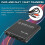 Reprodutor multimídia com 2 HDDs MKV 264, Full HD 1080p, USB, compatível com SD, TV Box, RMVB e WMV, plugue europeu. 6