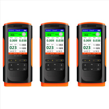 3x formaldehydedetector Luchtkwaliteitsmonitor PM 2.5 Draagbare display Luchtvervuilingsmeter Mini-stoftester voor thuis en in de auto