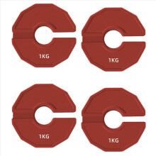 4 stuks Gym Micro-Type Platen Halter Fractionele Gewichtsplaat Rubberen Fractionele Gewichtsplaten Add-on Aperture 35mm 1.0KG