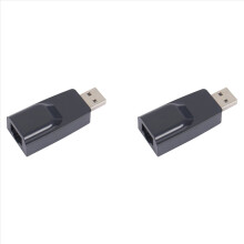2X USB to RJ45 LAN Ethernet Adapter 100Mbps USB2.0 Network Card for PC Laptop Desktop DVB Set Top Box Drive-Free Black