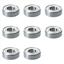Rodamiento de bolas métrico de metal doble de ranura profunda 8X 6203Z, 17 x 40 x 12 mm