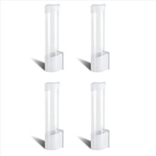 4x bekerdispenser, bekerhouder geschikt voor 3oz - 7oz bekers met platte bodem of kegel Waterbekerdispenser Wandmontage Badkamer