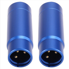 2X Phantom Power Adapter Microphone System Audio Mixer for Condenser Mic 48V XLR Mic Adapter 3.5mm Blue