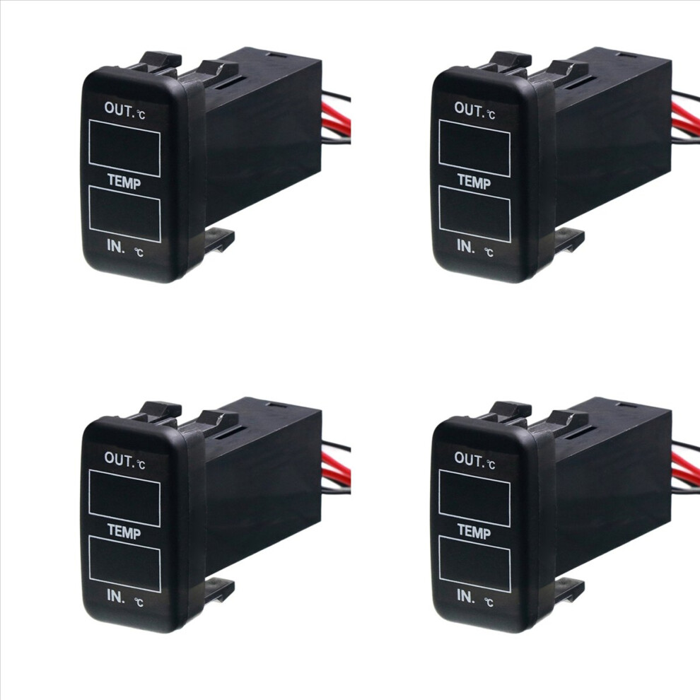 4X Dual Temperature Display Inside And Outside The Car Dual Temperature Sensor For Prado 4852070740005