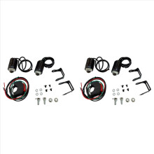 4x Motorfiets High Power Lens Spotlight 6000K LED Dual Color Externe Spotlights 8-80V Koplampen met Schakelaar B