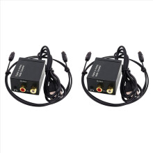2x Digitaler Audio-Decoder, 3,5-mm-Klinkenstecker, Koaxialkabel, Glasfaser, Digital-Analog-Wandler, SPDIF-Digitalverstärker