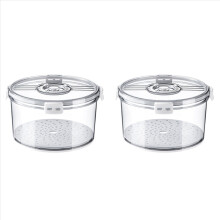 2X Airtight Bread Box Round Homemade Bread Storage Container Time Recording Bread Keeper for Homemade Bread