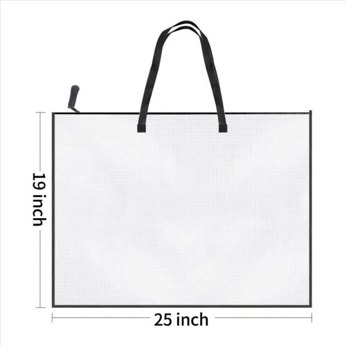 Conjunto de 6 Pastas para Portfólio de Arte 19x25 Polegadas, Ideal para Guardar Obras de Arte e Pôsteres, com Zíper e Alça. 1
