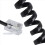 Conjunto de 10 cabos espirais pretos RJ9 de 9,3 polegadas para telefone e modem. 7