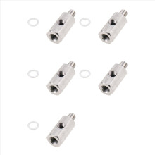5 Conectores de Turbocompressor em Aço Inoxidável 1/8" BSPT para Sensor de Pressão de Óleo - Adaptador T para NPT - Suprimentos para Turbo