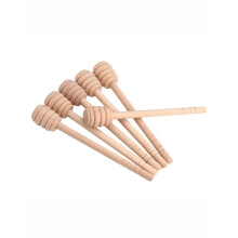 50pcs Wooden Honey Dipper with Deep Grooves and Long Handle for Syrup and Molasses 15cm