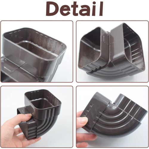 2x3 Inch Aluminum Downspout Elbow 90 Degree Gutter Connector for Efficient Water Flow Control 1