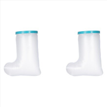 Lot de 2 couvre-jambes étanches pour adulte, réutilisables, pour la douche, protégeant efficacement les pieds et les chevilles.