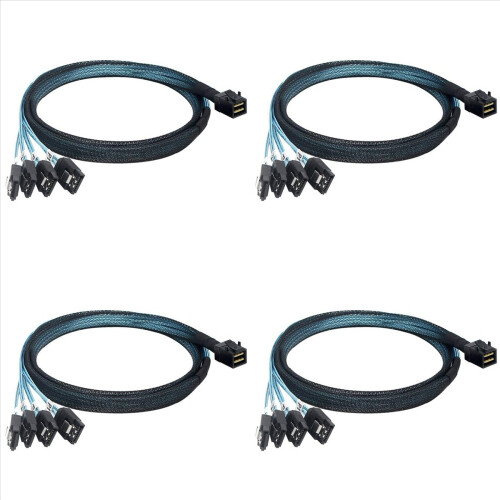 4X Εσωτερικό Mini SAS σε καλώδιο, SFF-8643 σε Forward Breakout συμβατό με σκληρό δίσκο ελεγκτή (3.3Ft)