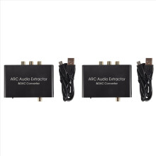 2X Audio Extractor 192KHz Converter ARC Audio Extractor Support Digital -Compatible Audio to Analog Stereo Audio