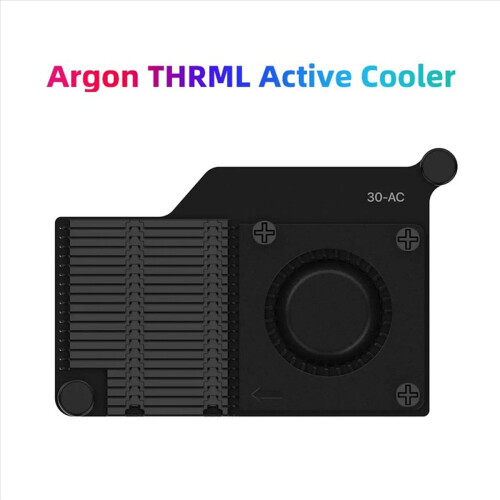2X Active Cooler para radiador THRML de 5 polegadas com ventoinha PWM e aletas de alumínio para resfriamento passivo - Preto 1