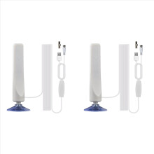 2X Indoor Digitale HDTV Antenne TV 50 Mijl Bereik Radius Versterker DVB-T2 Heldere Satellietschotel Signaal Ontvanger Antenne
