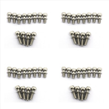48Pcs Metal M3 Hex Ball Head Screws for 144001 144002 124016 124017 124018 124019 RC Car Spare Parts Accessories