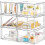 6 Pack Stackable Plastic Storage Drawers, Clear Acrylic Organizer for Kitchen, Bathroom and Makeup 1