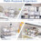 6 Pack Stackable Plastic Storage Drawers, Clear Acrylic Organizer for Kitchen, Bathroom and Makeup 3