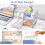 6 Pack Stackable Plastic Storage Drawers, Clear Acrylic Organizer for Kitchen, Bathroom and Makeup 4