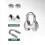 Kit de abraçadeiras para cabos de aço de 1/4" M6, com 24 peças. 3