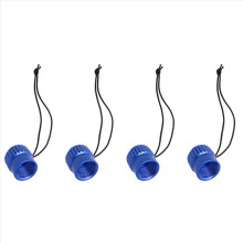 4X Tappo antipolvere filettato per immersioni subacquee Din 5/8-14NPS Tappo antipolvere Tappo terminale valvola serbatoio Parte accessoria Blu