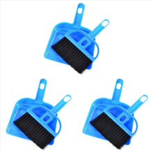 Conjunto de 3 Mini Pá e Escova para Brinquedos de Porquinho-da-Índia, Acessórios de Limpeza para Hamster e Ouriço, Vassoura Pequena e Pó para Pó