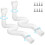 Gutter Downspout Extender 11.5ft Adjustable Flexible Extension 2 Pack Universal Fit Rainwater Drainage White 1
