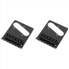 Ponte Tailpiece com 2 saddles e 6 saddles para guitarra elétrica (preta)