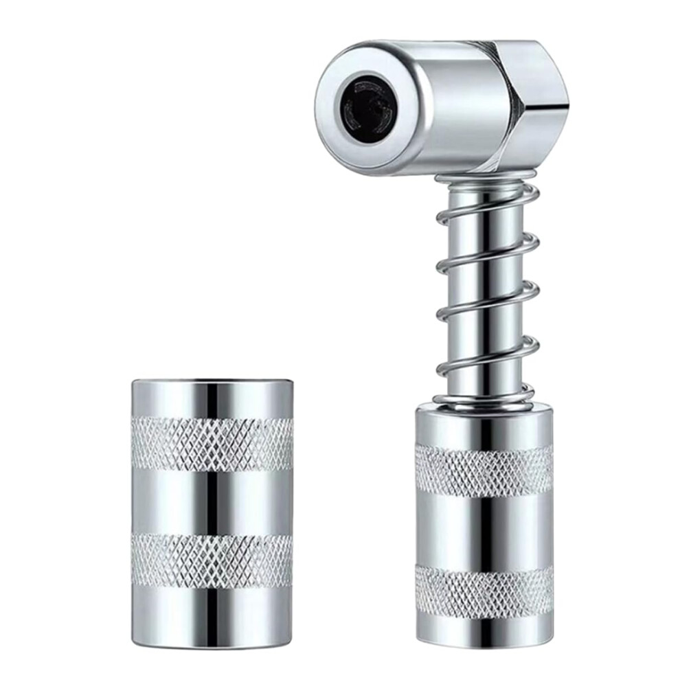 Grease Gun Coupler 90 Degree Adapter With Springloaded Lock For Tight Spaces 4500 Psi Carbon Steel 9119770781970