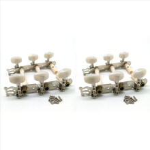 2 sets stemsleutels voor klassieke gitaren, stemknoppen, stemknoppen voor snaren, accessoire voor klassieke gitaren, zilver