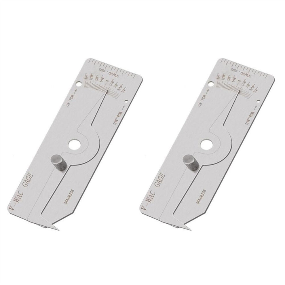 2X V- Single Weld Gage Welding Inspection Thread Gauge Inch Checks Undercut Crown Height Porosity Pits 4852070750677