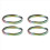 Conjunto de 4 Pulseiras Mágicas com Anéis Flutuantes de Metal (Arco-Íris) 1