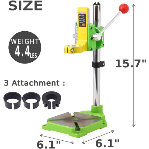 Adjustable Drill Press Stand for Handheld Drill with 0–90 Rotation and HeavyDuty Cast Iron Base 2