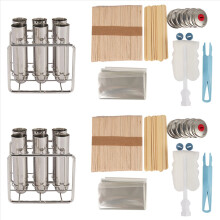 Stainless Steel Molds Ice Cream Sticks Brush for Home DIY Fruit Innovative Ice Tube Molds 12 Molds